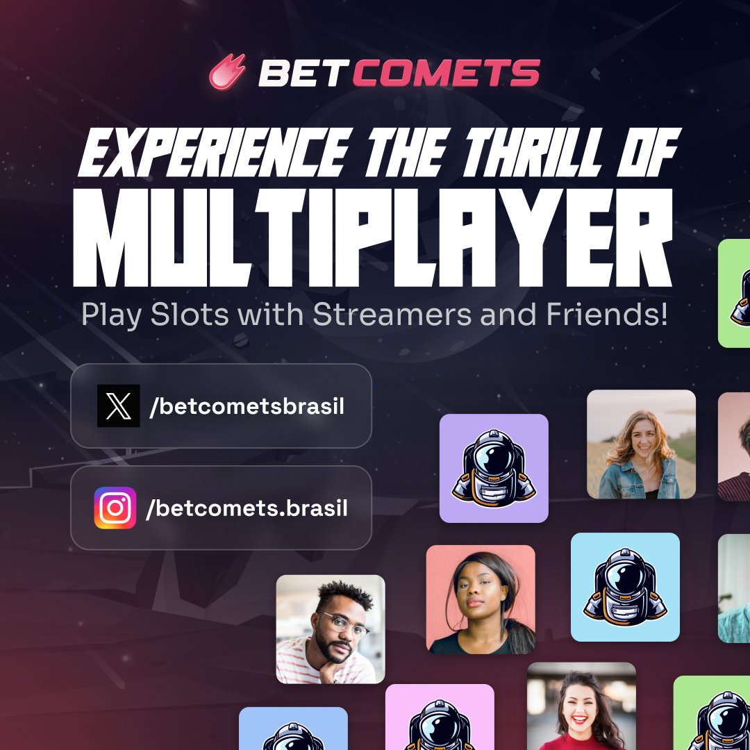 Betcometscom's tweet photo. Experience the Multiplayer Thrill An exclusive Betcomets Tool made especially for our players. Play Slots with Streamers and Friends simultaneously, step up your bets and push yourself and your friends for epic wins! 
Only here at Betcomets! https://t.co/CVcbSJHgcU