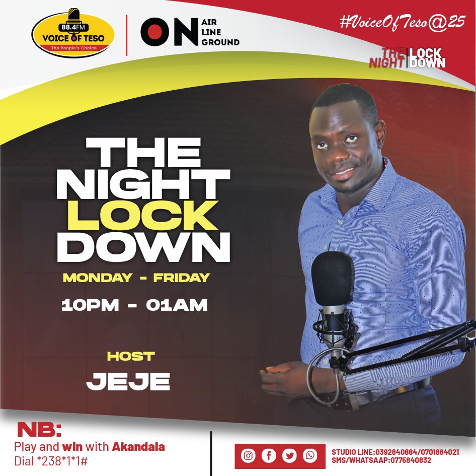 voice_of_teso's tweet image. The #NightLockDown continues with Jeje Eminat