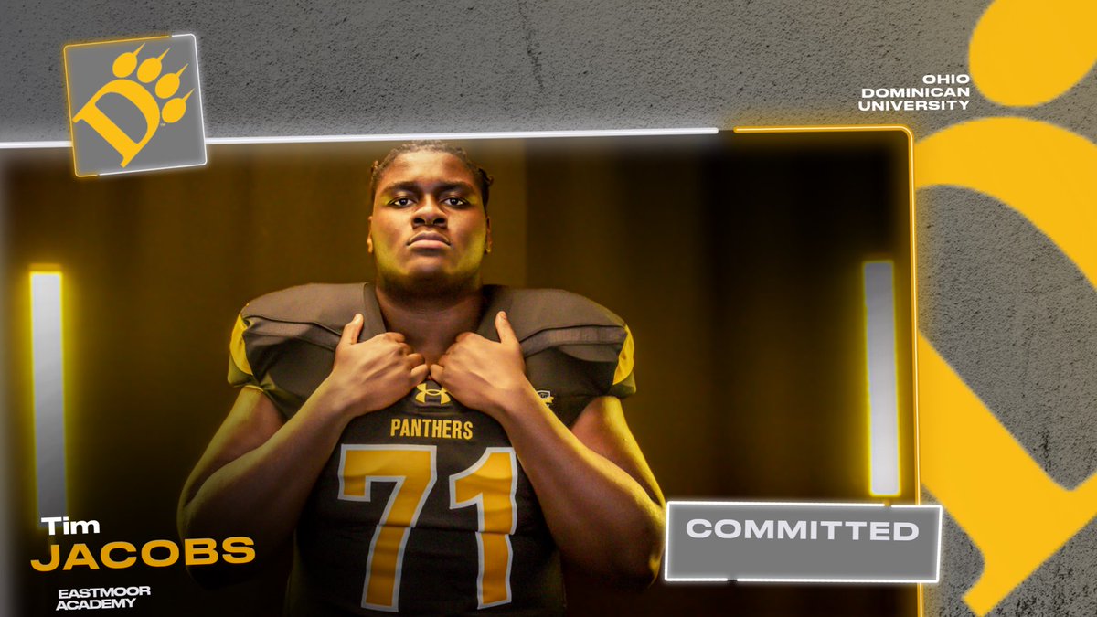 🐆committed <a href="/DJRSwework/">Darren Junior Recruiting Source LLC.</a> <a href="/OhioDominicanFB/">Ohio Dominican Football</a> <a href="/CoachCookOL/">Kennedy Cook</a>