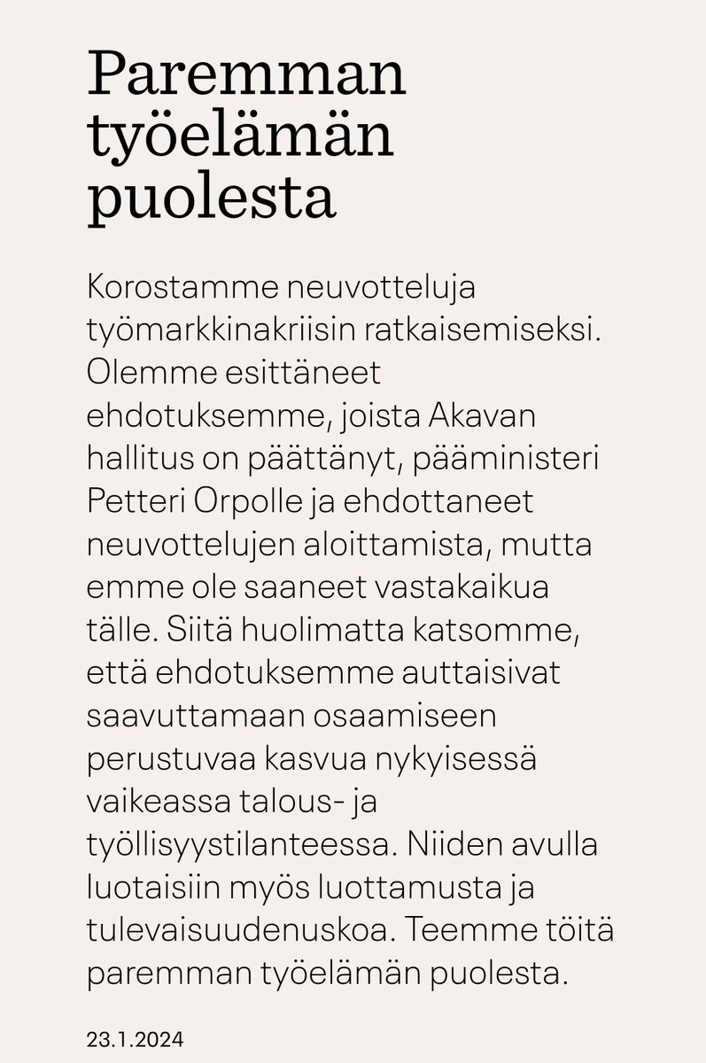 KingSchultzberg's tweet photo. On se onni, ettei Akavaa johda enää se yksi Kokoomuksen kätyri. #Sture #Akava https://t.co/WcZ45ecUJD