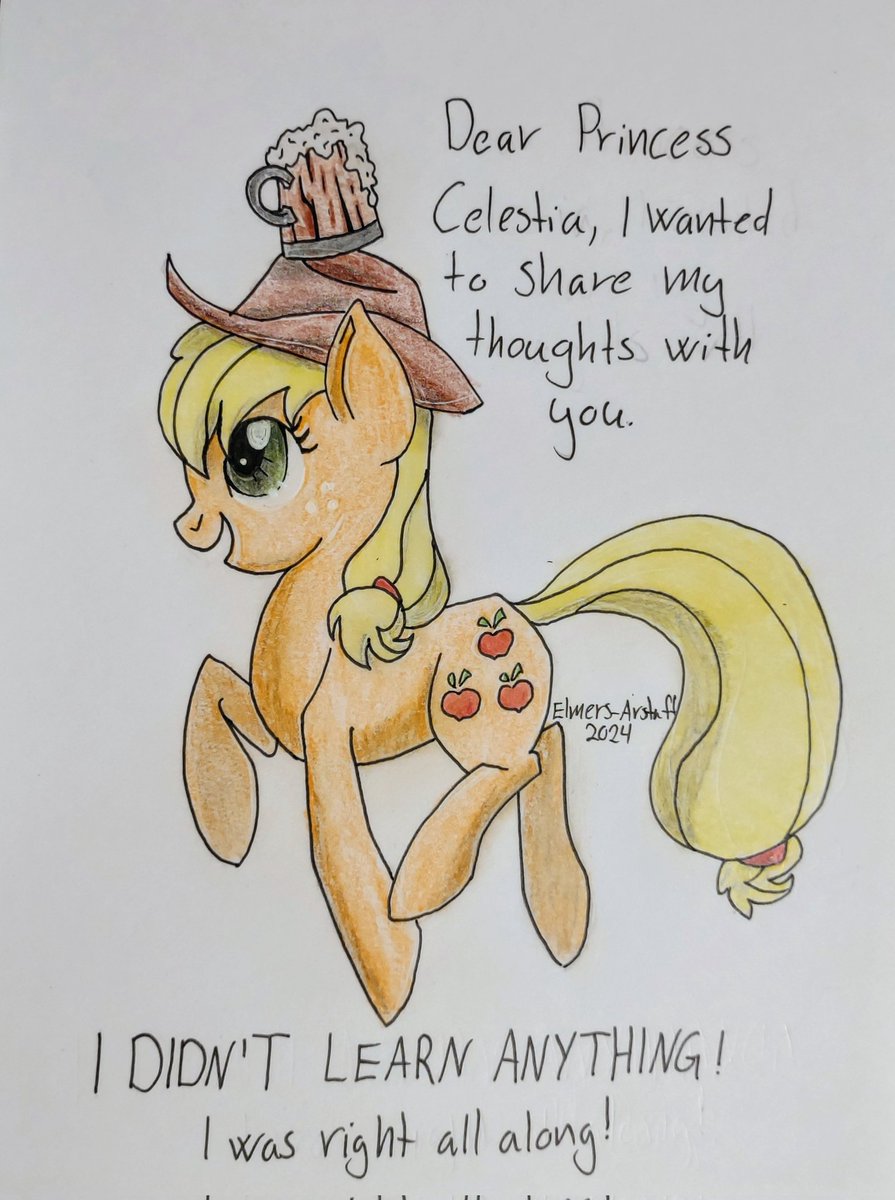 Elmers_Artstuff's tweet photo. Day 4 Friendship lesson
Season 2 episode 15
"The super speedy cider squeezy 6000"
This "friendship lesson" always makes me laugh XD
I love AJ
#Februpony https://t.co/gWYZD133ul