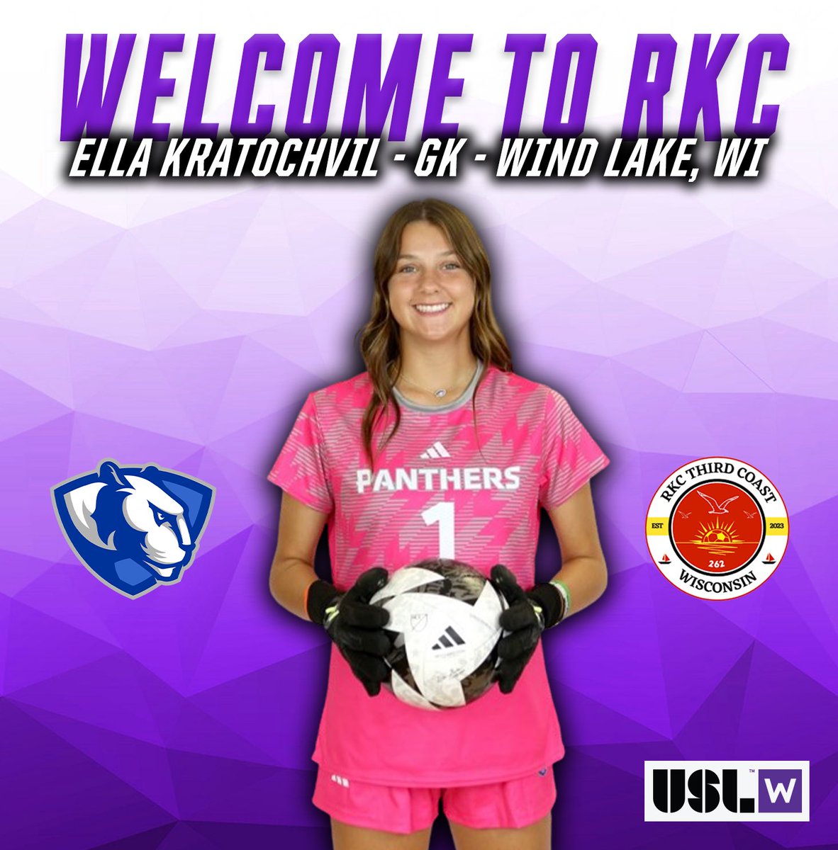 WELCOME BACK, ELLA!

Ella Kratochvil returns to the red and yellow! In a standout freshman season with @EIUsoccer, Ella appeared in 12 matches, playing 993 minutes and posting a 1.36 GAA!

(Pending League and Federation Approval)

#RollingWithRKC | #ForTheW
@uslwleague