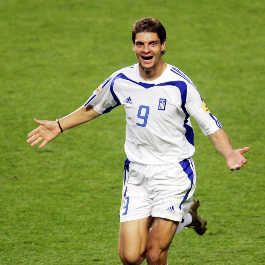 Footballtweet's tweet photo. Happy birthday to Angelos Charisteas, who turns 44 today.

The Greece striker led his country to international glory as he scored the only goal in the EURO 2004 final against Portugal, one of the biggest shocks in football over the last 25 years. 🇬🇷🏆 https://t.co/k1UE2Uk9Uq