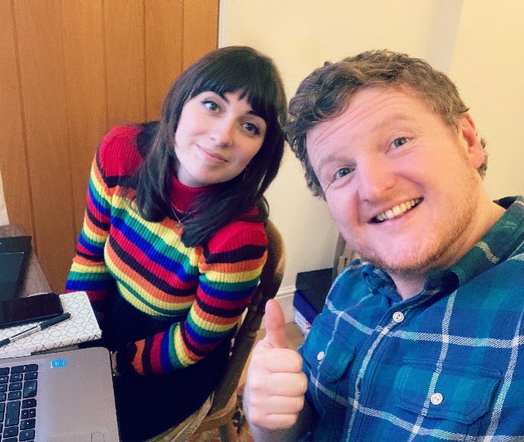 jsillsmusic's tweet photo. A great day in the Sofa Singers’ office with Zia. We’ve been planning, scheming and dreaming ✨ #sofasingers https://t.co/DQ6Xn6NyM4