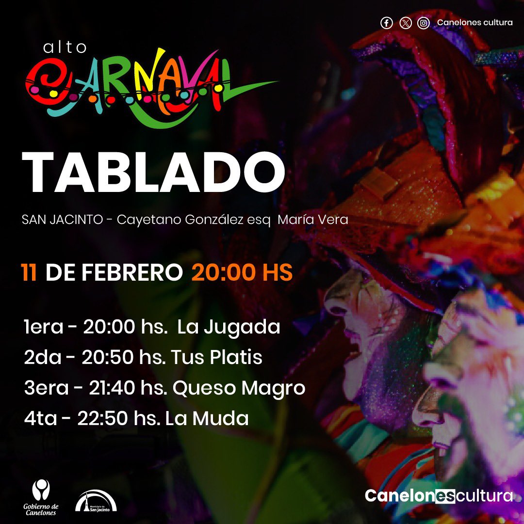 Tablado 2024 
<a href="/CristianFB09/">Cristian Ferraro</a> 
<a href="/IdCanelones/">Gobierno de Canelones</a>