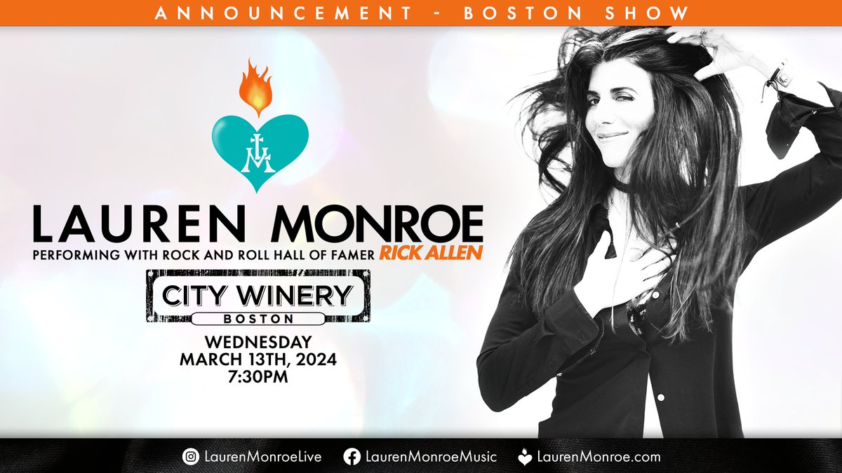 Tickets on sale now! Returning to one of my favorites cities .. Boston! See us on the main stage at <a href="/CityWineryBOS/">City Winery Boston</a> for a special night of music and storytelling with <a href="/rickallenlive/">Rick Allen</a> and my talented band. Hope to see you all there! 
🔗Ticket Link tinyurl.com/2xr5f9ue
#trending