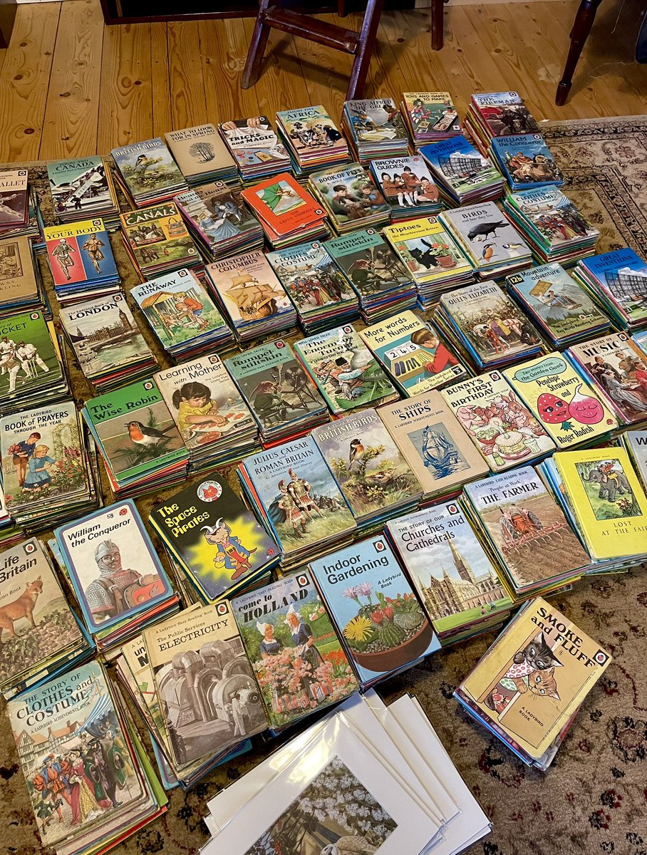 LBFlyawayhome's tweet photo. In mid January, I supplied the Victoria Gallery with hundreds of vintage Ladybird books to sell during my exhibition

Apparently, in less than the 3 weeks that my exhibition has been open there, they’ve sold them all and want more! So this job kept me busy (and happy) yesterday https://t.co/5lnzjQF1pQ
