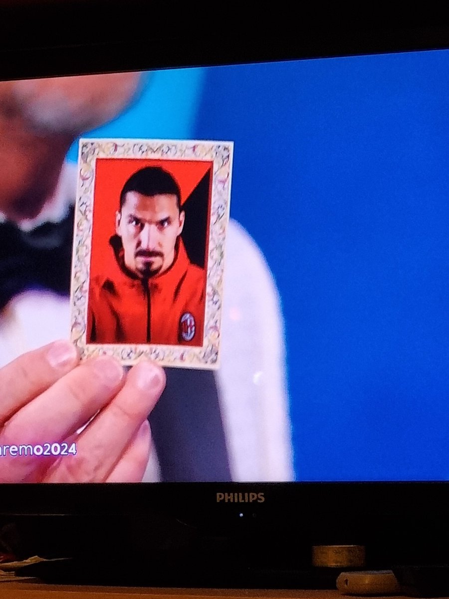 cassanonat's tweet photo. Il santino di @Ibra_official accessorio fondamentale per #Sanremo24 https://t.co/HEClVOuvsu