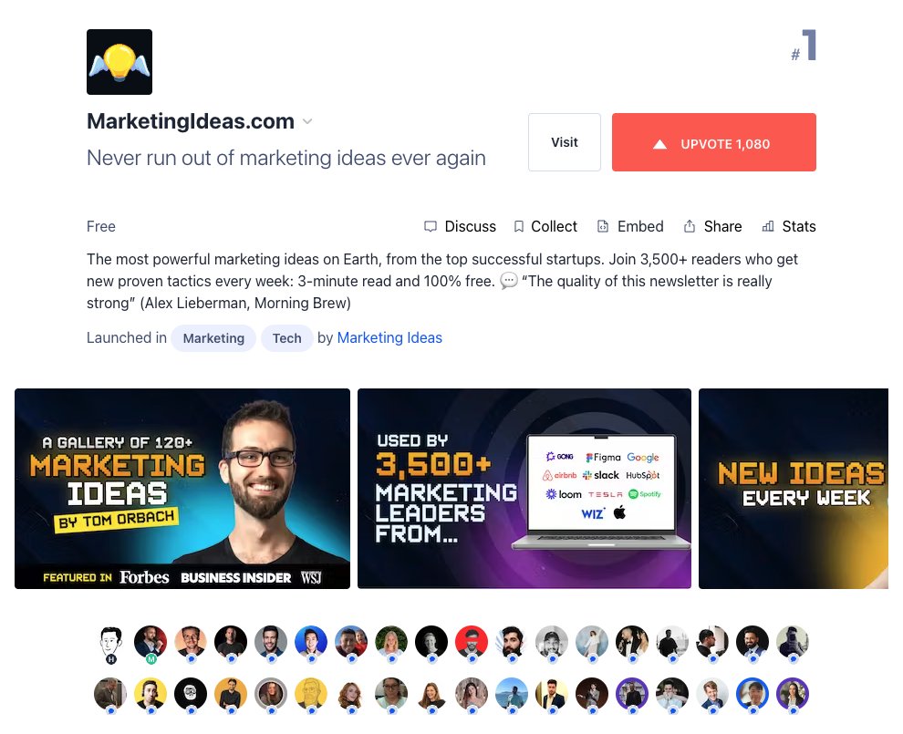 12 hours in... 1,000+ upvotes on Product Hunt! 😱

Thank you ❤️