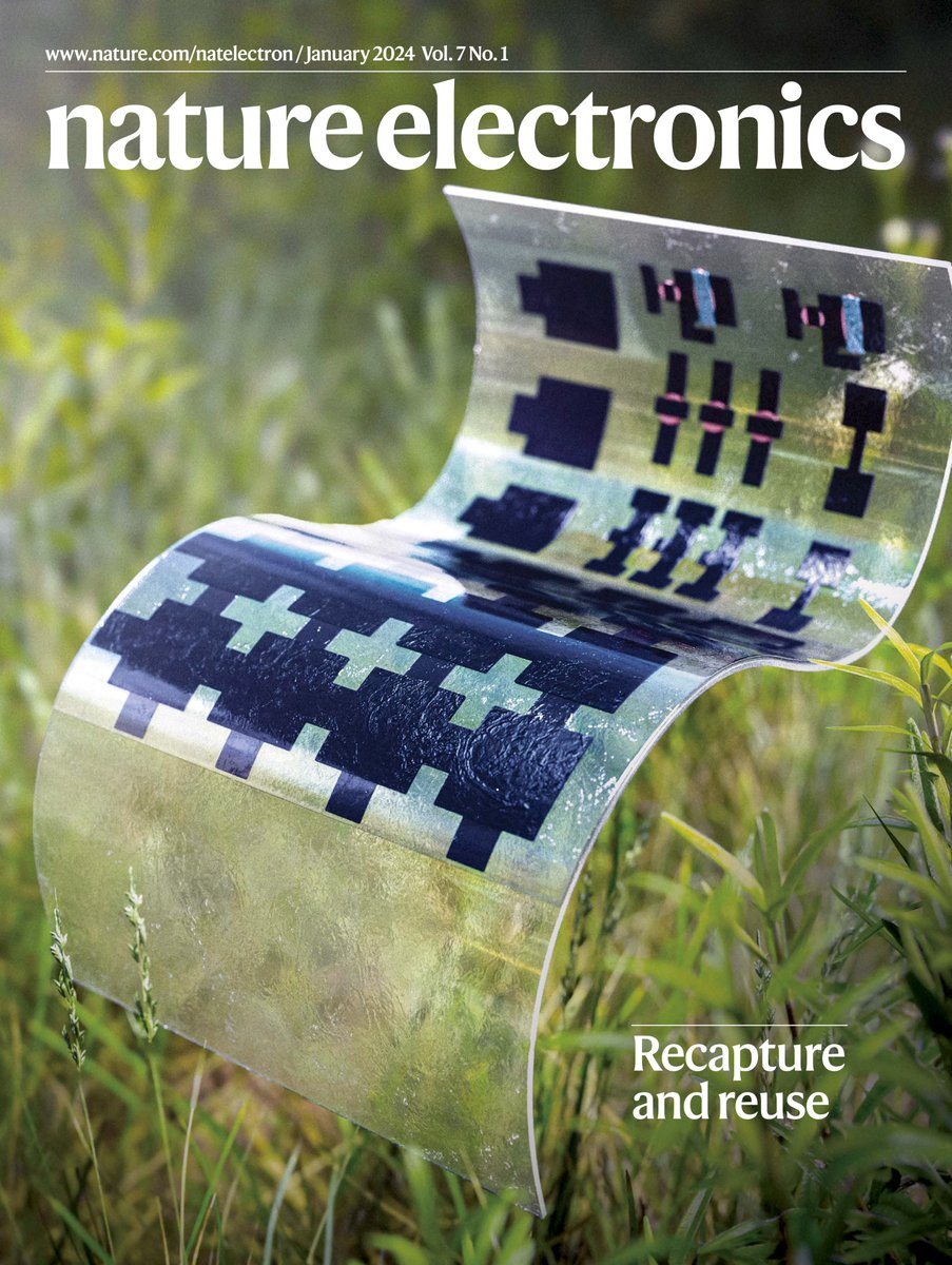 Our new issue is now out, featuring devices that can be crumpled and recovered, an ultrasound patch based on multiple phased arrays, and organic flexible electronics with closed-loop recycling nature.com/natelectron/vo…