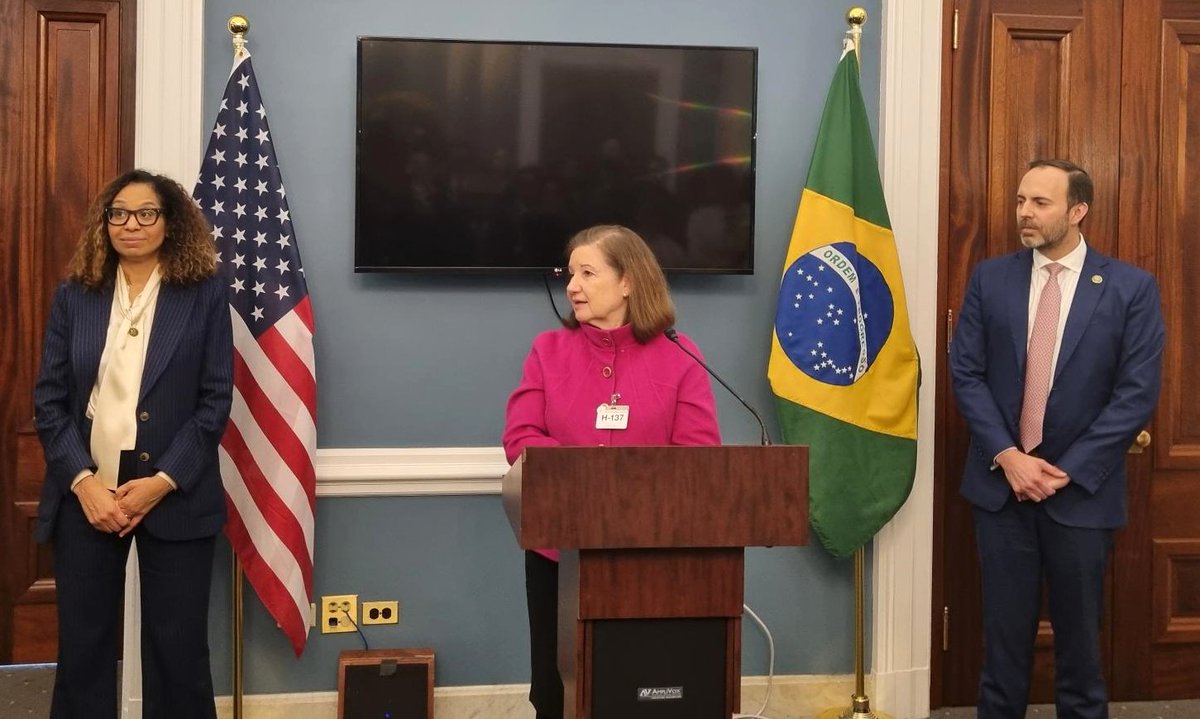 valentinasader's tweet photo. Congratulations to Ambassador Viotti and @BrazilinUSA for the launch of the Congressional Brazil Caucus today. @RepKamlagerDove and @Lancegooden, count on us @ACLatAm to support you in this important bipartisan effort to strengthen US-Brazil relations. #ACBrazil https://t.co/LvsKfDxm1A