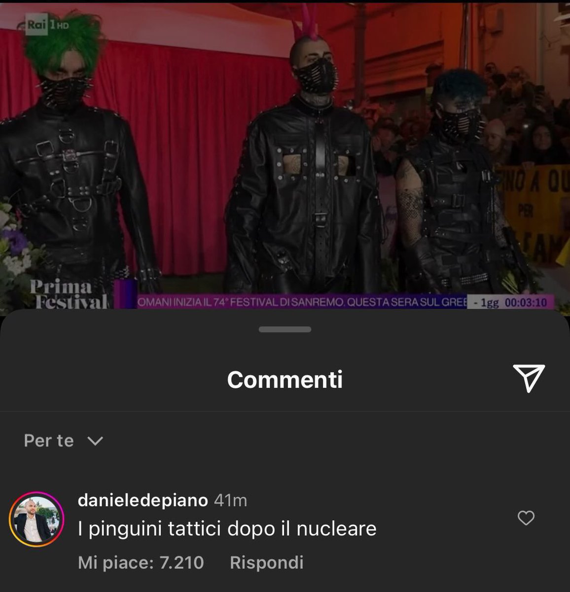 LaSambruna's tweet photo. Non credo si potrà dire sui #LaSad qualcosa di più divertente di *QUESTO*⤵️

#Sanremo24 https://t.co/PXqXxzB2DG