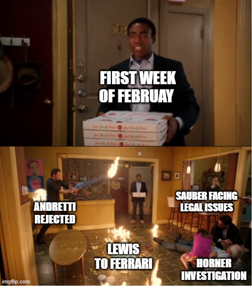 ScrewderiaF1's tweet photo. It's barely the first week of February https://t.co/7EDFAp8saU