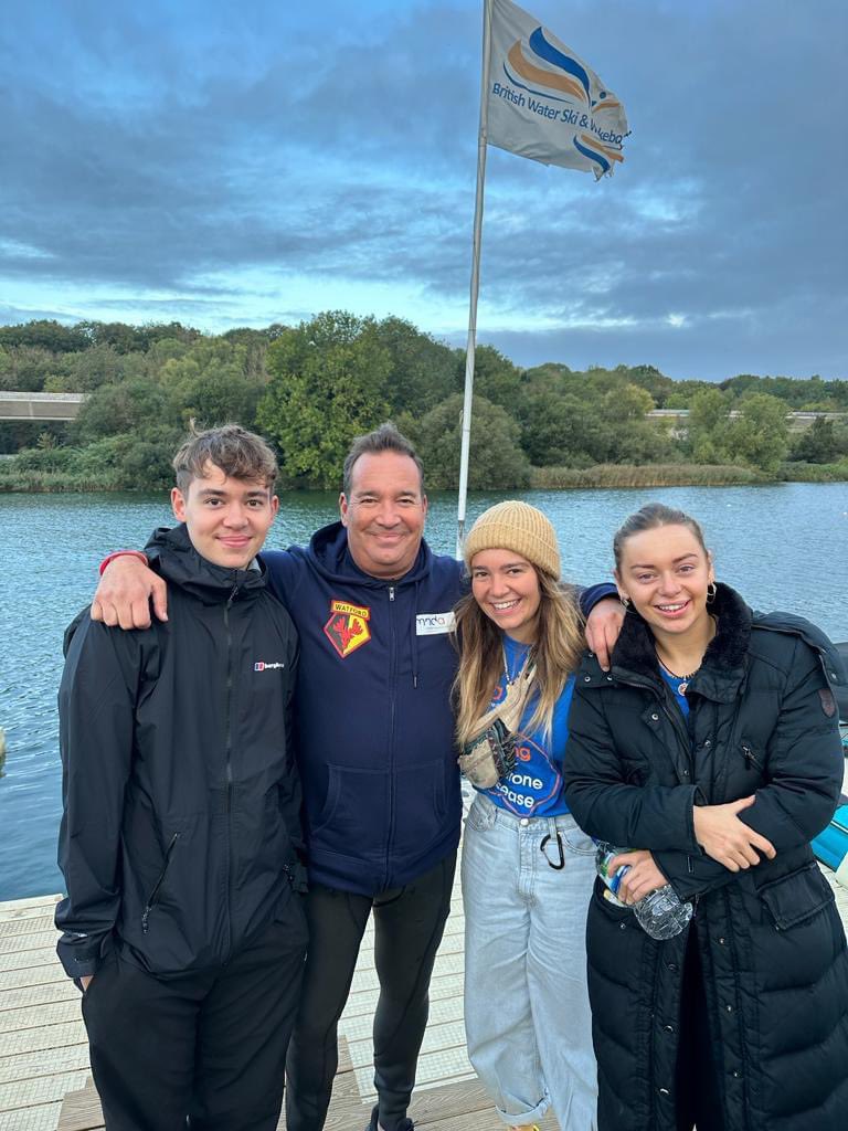 warriormarkmnd's tweet photo. OFFICIAL! 🌍 Mark, my dad, has just broke a world record for the longest open water swim for someone living with MND! So proud of him! #SuperheroDad #GWR #SwimForMND #MND #SupportMark #Tuesday @GWR @mndassoc https://t.co/Fd2ZSOcAWU