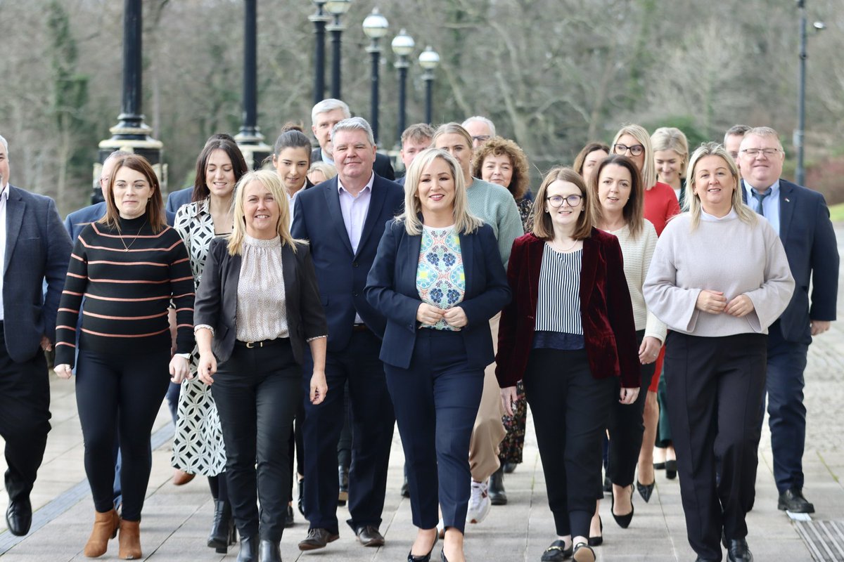 A proud day as the @sinnfeinireland Assembly team got down to the crucial work of delivering for workers, families and public services.