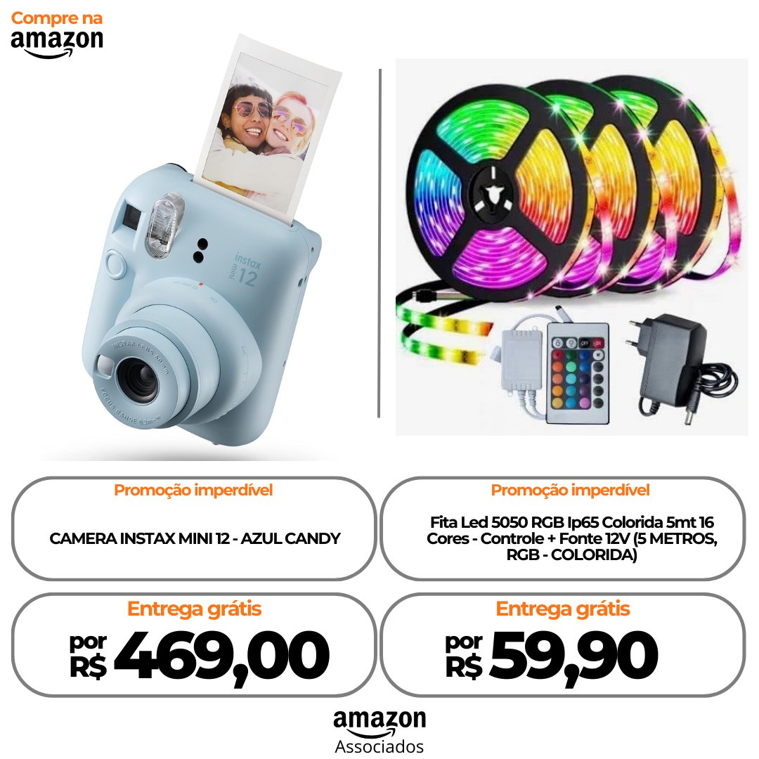 NerdMask_NM's tweet photo. Produtos eletrônicos em promoção na Amazon!
Câmera INSTAX MINI 12
Link: https://t.co/0RkrDeMhPP
Fita LED RGB
Link: https://t.co/YHnHPLD1CP
#fotografa · #fotografia #photography #foto #photographer #Câmera
#FitaLED #LedRGB #FitaRGB #FitaLedRGB #led #iluminação #Amazon #RJ https://t.co/DnsYTixZyv