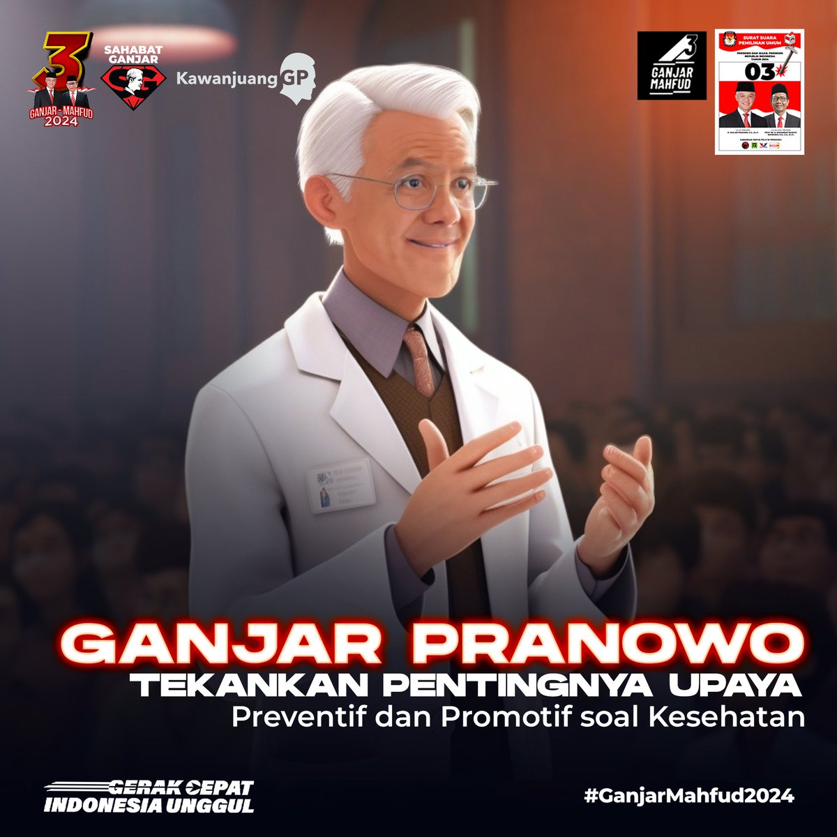 KalselForGanjar's tweet photo. Pentingnya upaya preventif dan promotif soal kesehatan

#KitaPilihGanjar #GalaxyS24xShopee Mant3p Pilih Ganjar CAKEP BANGET Umay yeyen Yati Fedi Nuril Angelia Rizky Old Trafford Ultra syaltout diplomasi siber THE BOYZ STRAY KIDS https://t.co/HvB6BXytQC