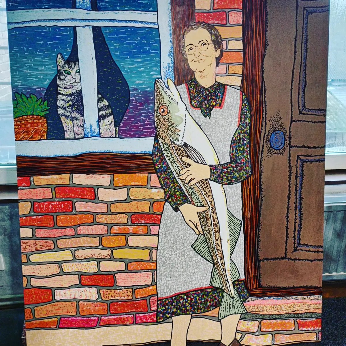 CREATIVE START CIC (@creativestartuk) on Twitter photo Graham is a retired Trawlerman born in 1943. The Netbraider on the right is his Mum. Painted by female members of <a href="/ComebackGrimsby/">The Comeback</a> this completes 4 artworks celebrating womens role in the history of #GrimsbyDocks The other 3 painted by @Clonerism & commissioned by <a href="/GreatGIFT1/">Great GIFT</a> Graham is a retired Trawlerman born in 1943. The Netbraider on the right is his Mum. Painted by female members of <a href="/ComebackGrimsby/">The Comeback</a> this completes 4 artworks celebrating womens role in the history of #GrimsbyDocks The other 3 painted by @Clonerism & commissioned by <a href="/GreatGIFT1/">Great GIFT</a>