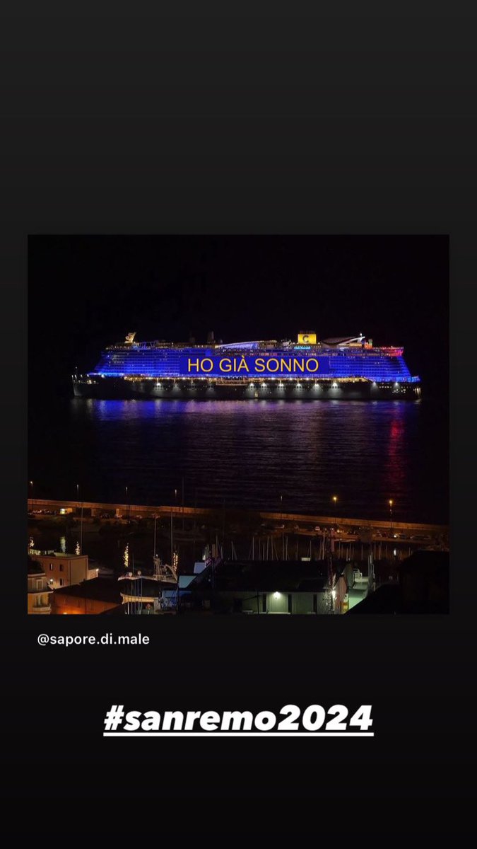 Così #SANREMO2024 <a href="/Sapore_di_Male/">Sapore di male</a>