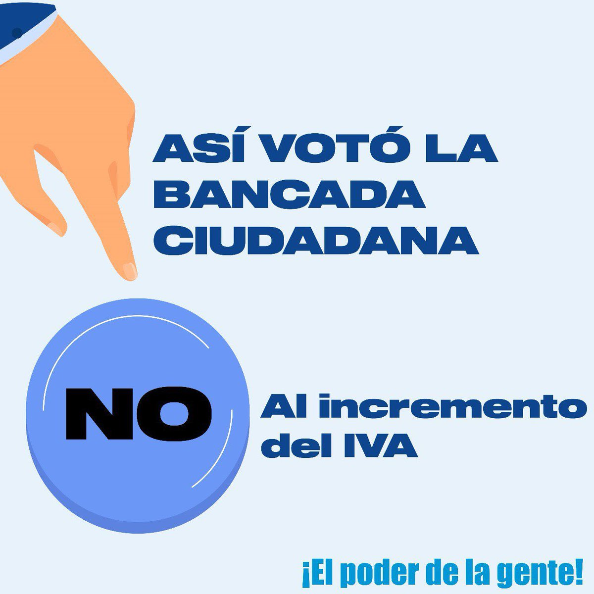 JuntosMarcela's tweet photo. La #BancadaCiudadana NO apoya el alza del 15% del IVA. #SíHayAlternativasIVA #QuePagueLaBanca https://t.co/JgJlxMmHBa