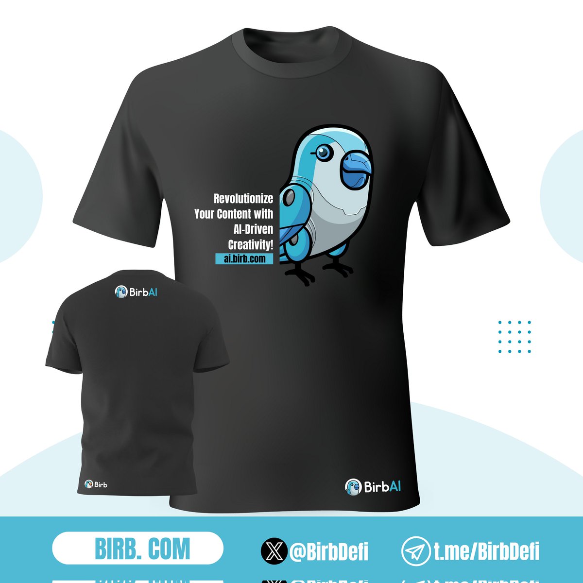 RJM_500's tweet photo. @BirbDefi I have made several designs, I hope you like at least one. I have been following the project for a long time and they have really grown a lot. Keep in that way. Greetings. $BIRB #BIRB #BirbDesign #BirbTShirtContest π¦π¦ https://t.co/Ht4vfeVvlS