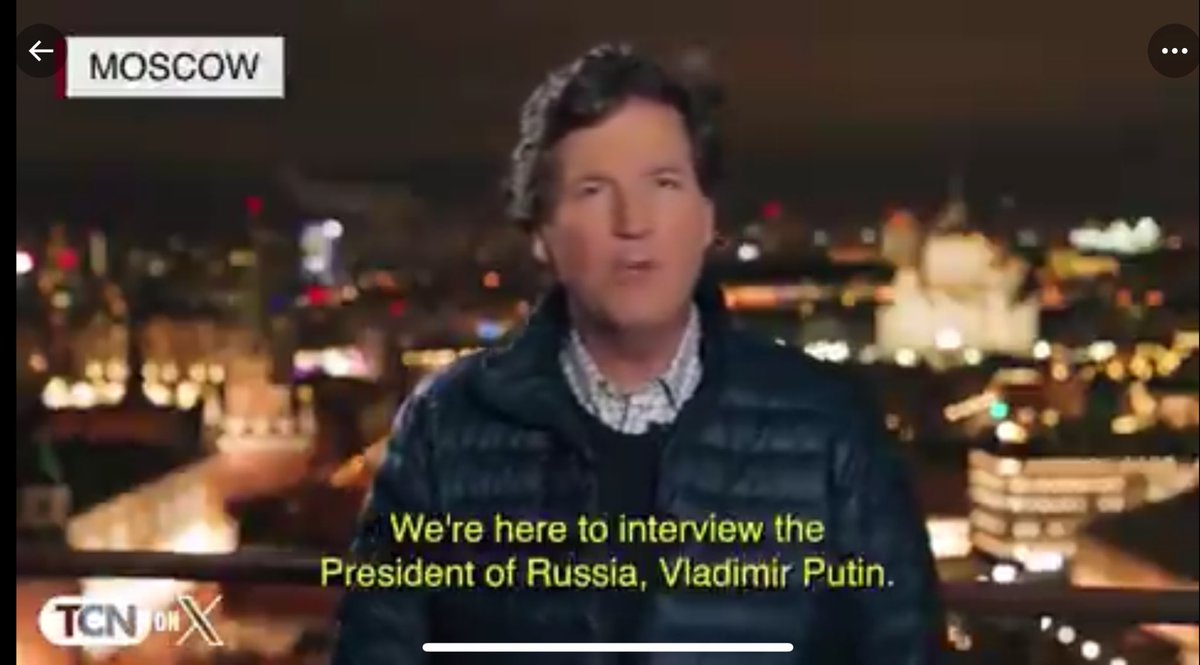 I giornalisti indipendenti russi invidiosissimi. 
#TuckerPutin 
x.com/tuckercarlson/…
