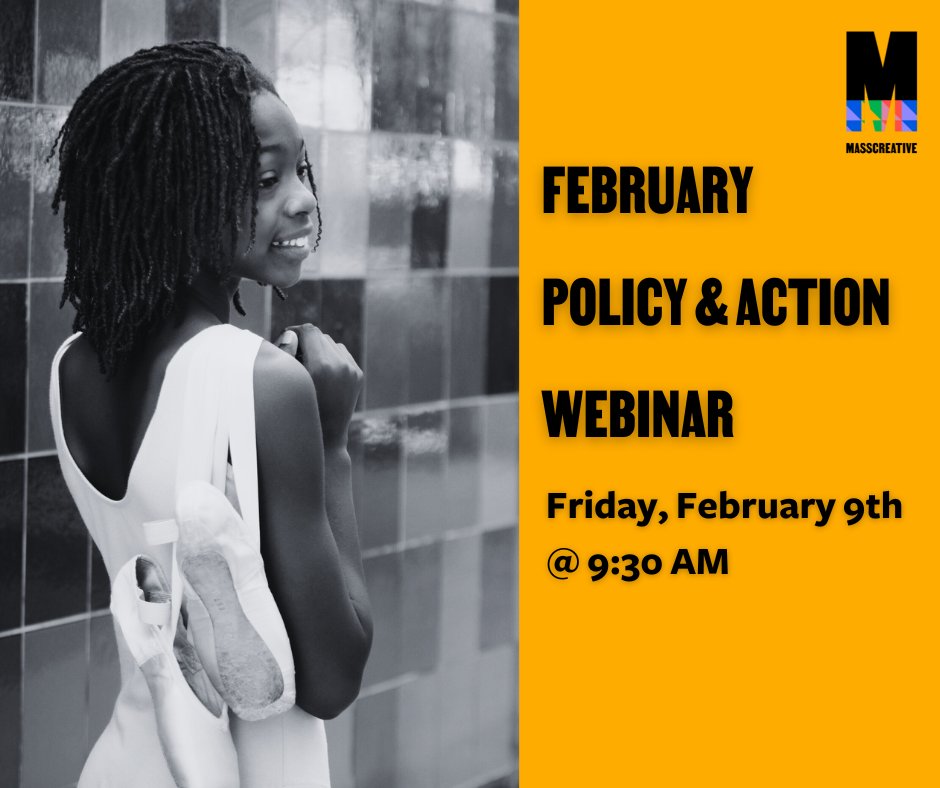 Tomorrow's Joint Rule 10: the deadline for committees to decide if Creative Sector Agenda bills are moving forward this session. Join us for this Friday's Webinar at 9:30 AM to receive up-to-date news on the Agenda &amp; FY25 Budget. #CreativeMA
ow.ly/iTXE50QyvGF