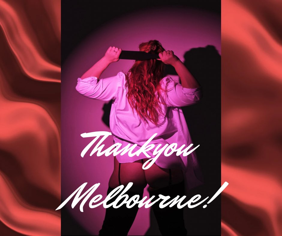 ItsRedAgain's tweet image. It has been a delight as always #Melbourne 🌹 
Thankyou to all my lovers and peers for making more beautiful memories 💋 
Next up, #Devonport ❤️