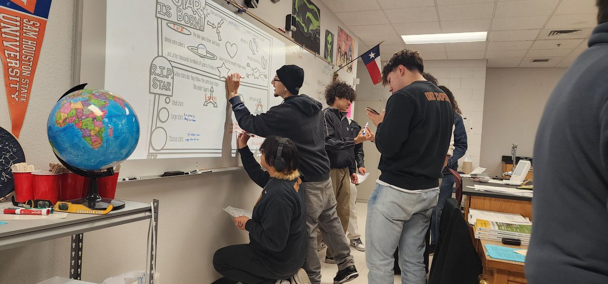 twhite_EDHS's tweet photo. AZTEC Stars are Born! Spiraling content between Solar System Formation concepts and Stellar Evolution with Doodle Notes! @EDAztecs_HS #AztecEmpire #TeamSISD #AVID_Aztecs https://t.co/g7RJquCvWS