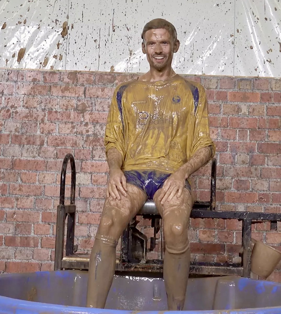 wamtasticUK's tweet photo. Adam gets dunked multiple times into a tank of sloppy mud wearing a borrowed football kit
https://t.co/rUNW749izl
#mud #muddy #muddunk #dunked #footykit https://t.co/PBF0coOjwO