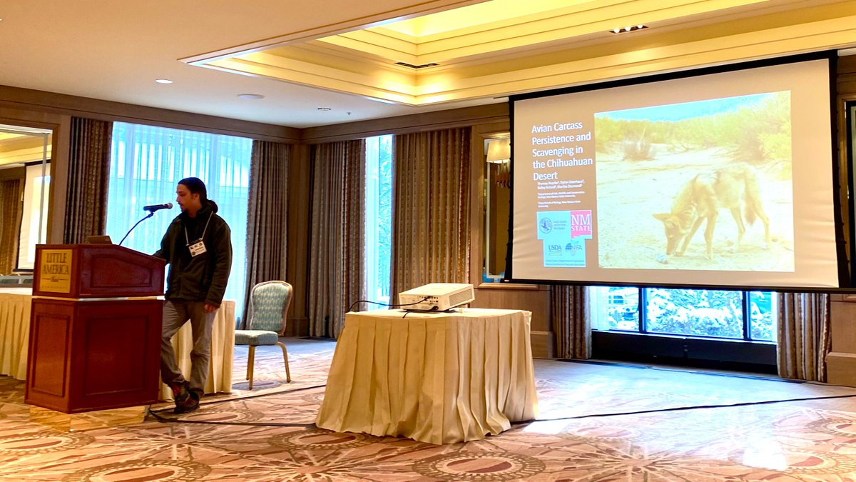 Strong NMSU turnout at this year's Joint Annual Meeting of the AZ &amp; NM Chapters of The Wildlife Society &amp; American Fisheries Society. Undergrad Tom Huycke presented on bird carcass persistence in the Chihuahuan Desert (co-authors: Martha Desmond, Dylan Osterhaus &amp; Kelly Boland)