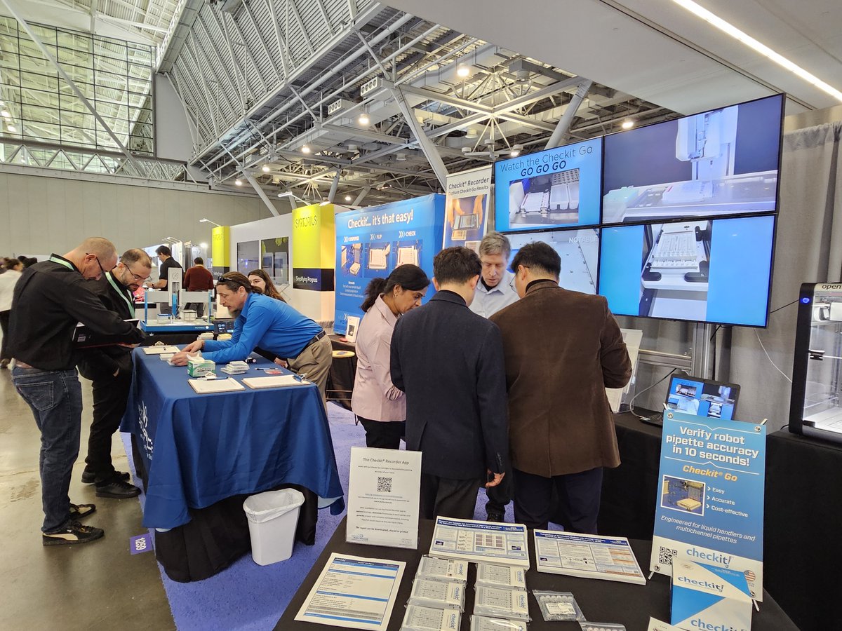 It's been great seeing everyone at the #SLAS2024 show! We're at Booth #1259 and have a poster you should also check out "Comparative Analysis of Gravimetric Technology with Checkit®Go -  Capillary Technology for Measuring Dispense Volumes in ALHS."