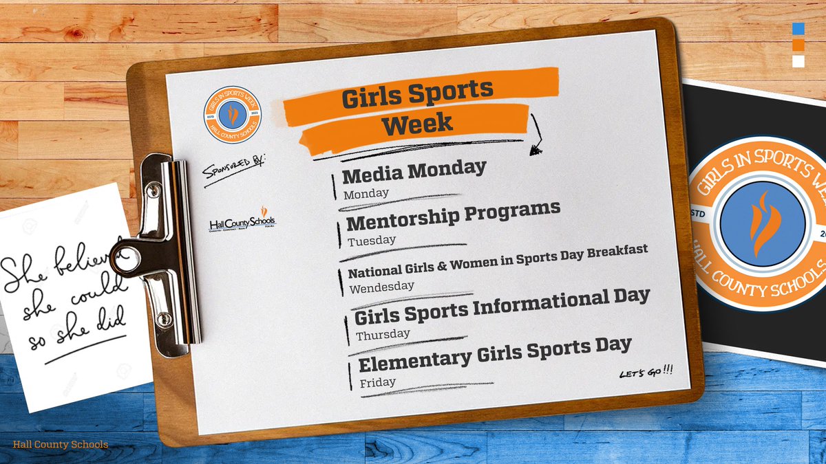 Hall_Schools's tweet photo. This week in Hall County is Empowering Girls through Sports Week! Follow us throughout the week as we unite and promote the benefits of sports for girls while celebrating our female athletes and coaches. #HCSDLeadHerForward https://t.co/j4uKyWRgv2