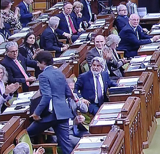 Trudeau lasted 11 minutes and 10 seconds into Question Period today. He fled after the issue of his personal invitation to the SS Waffen Nazi was brought up.