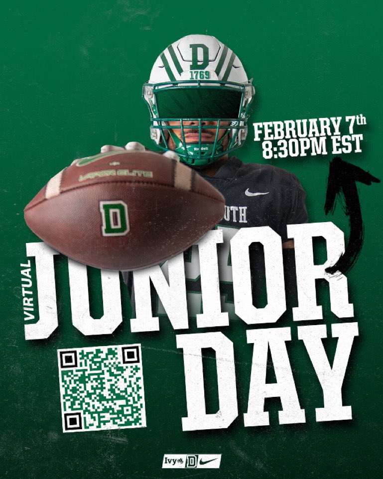 Thank you to @coach_dobes for the junior day invite, can’t wait!! @CoachDShack @LHSWildcatsFB @DartmouthFTBL