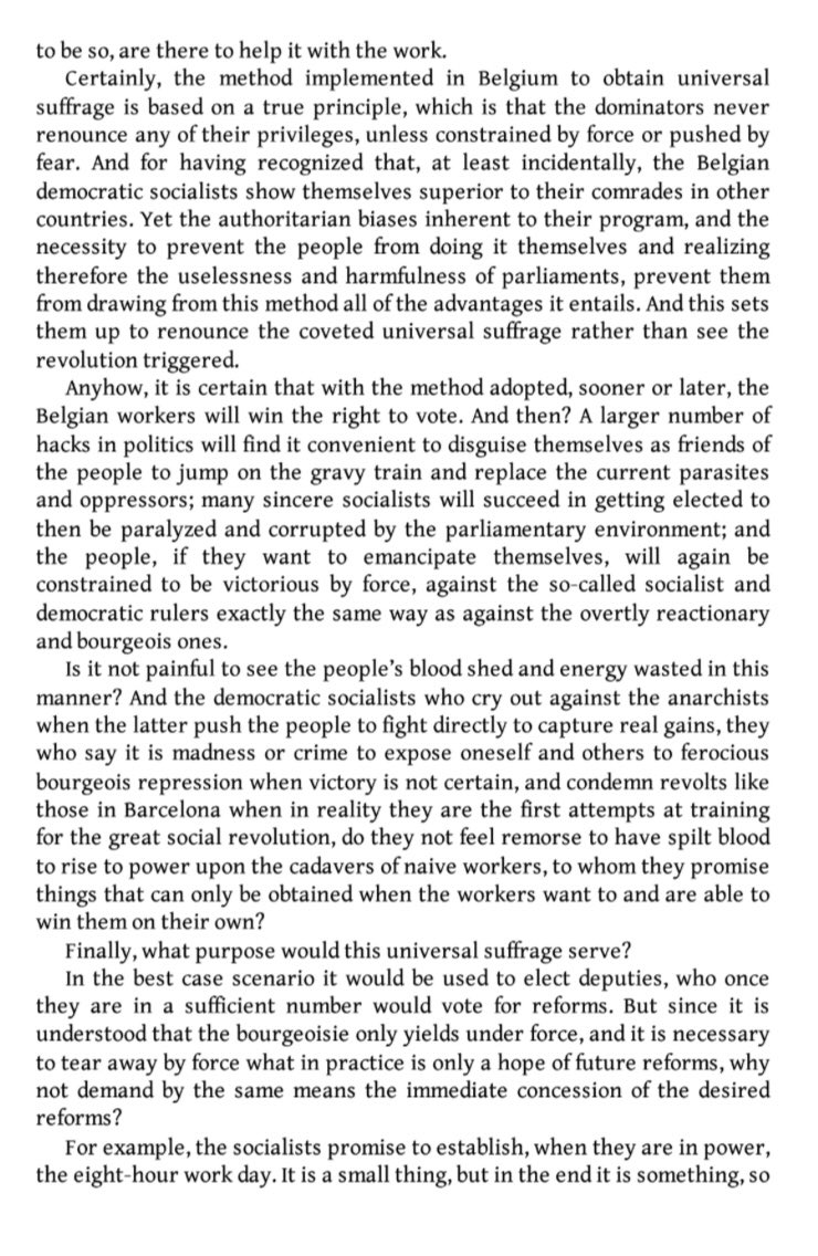 MattCrossin's tweet photo. Enjoying the latest volume of Malatesta’s collected works - in this piece he succinctly dismantles the ridiculous thinking underlying the ‘inside outside’ strategy of using direct action to elect and then support a socialist party in power: https://t.co/5EMAJb1Dob