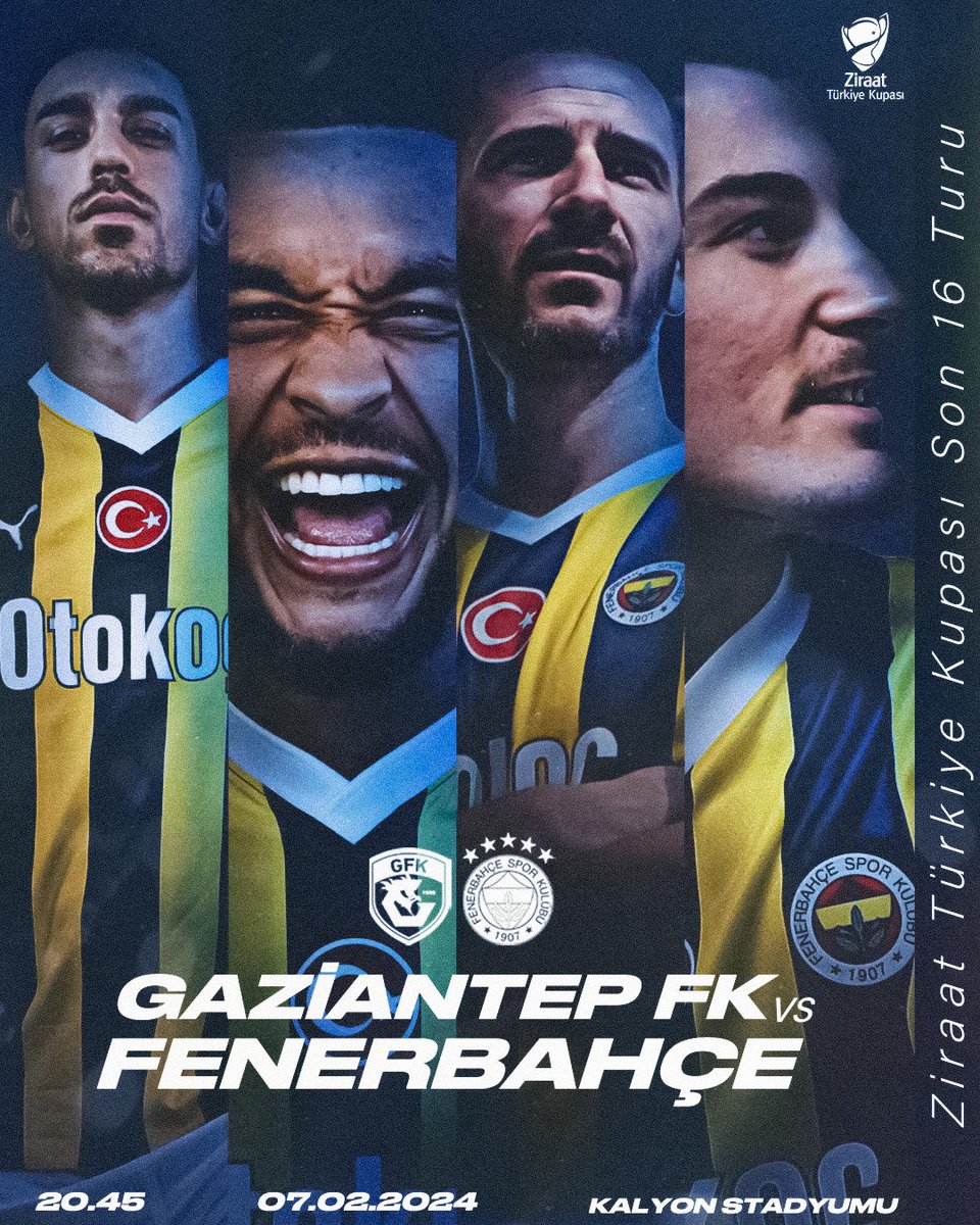 🆚 Gaziantep FK  
🗓 7 Şubat Çarşamba   
🕣 20.45 
🏟 Kalyon Stadyumu  
📲 #GFKvFB