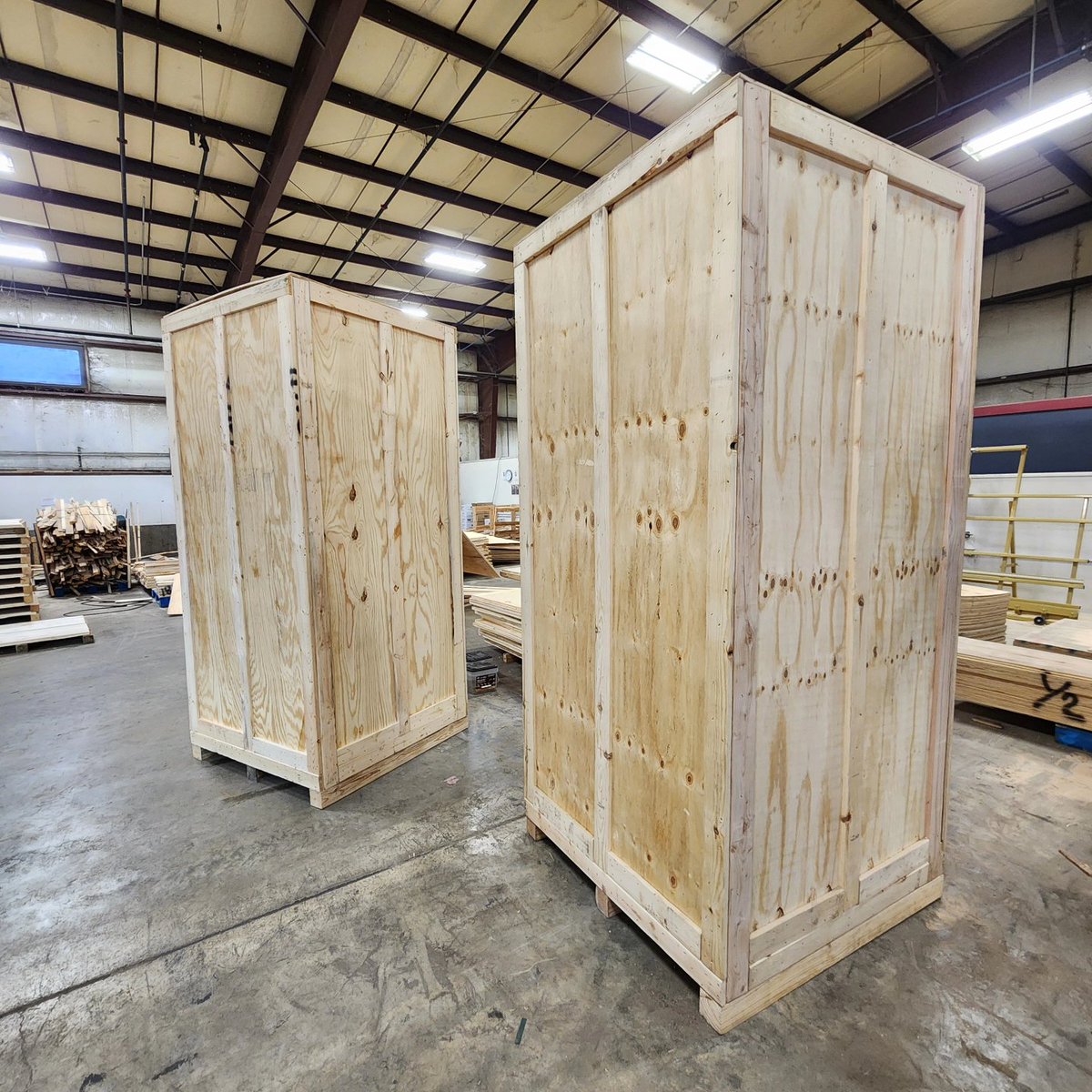 How about a tall crate? We've got those too! 🔝 Reach out to us today to elevate your shipping solutions! #custom #crating #shippingsolutions