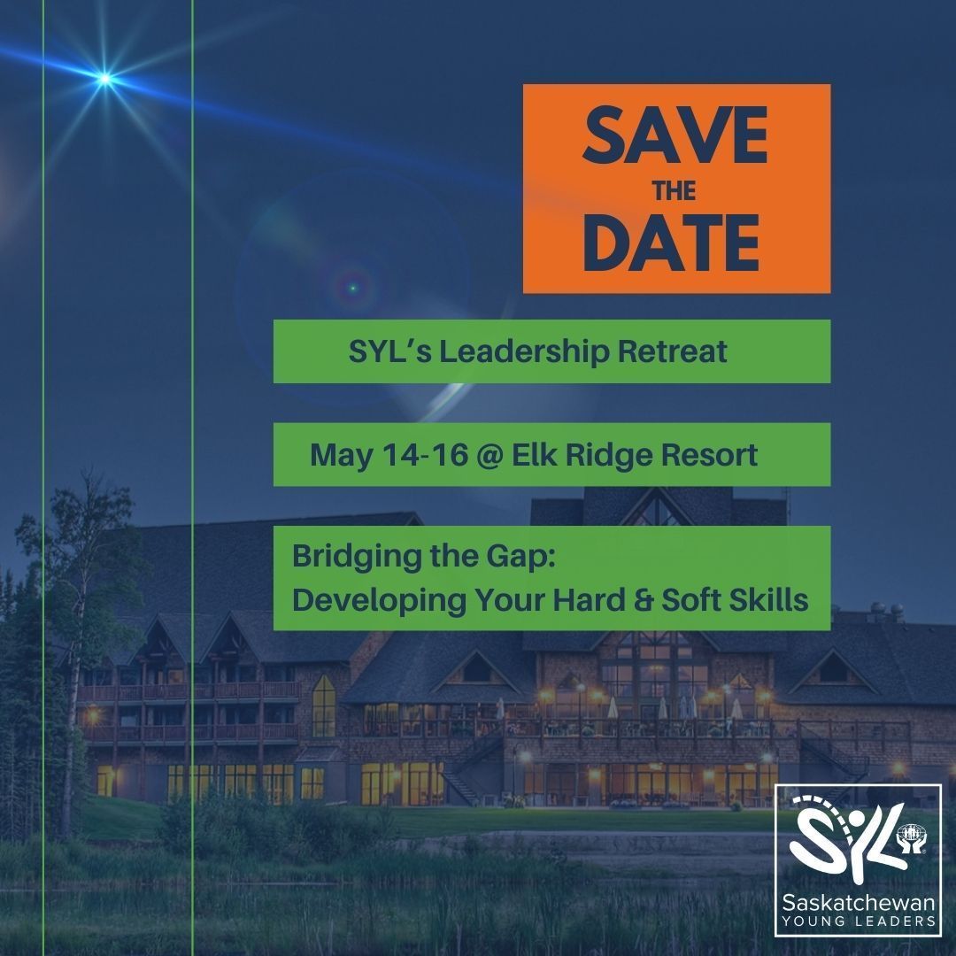 Save the date! On May 14-16, join the SK Young Leaders group at our leadership retreat. We'll be heading to Elk Ridge Resort where we'll be developing hard and soft skills important to leadership!

#SYL2024 #YoungLeaders #SKCreditUnions #TheCreditUnionDifference
#Leadership