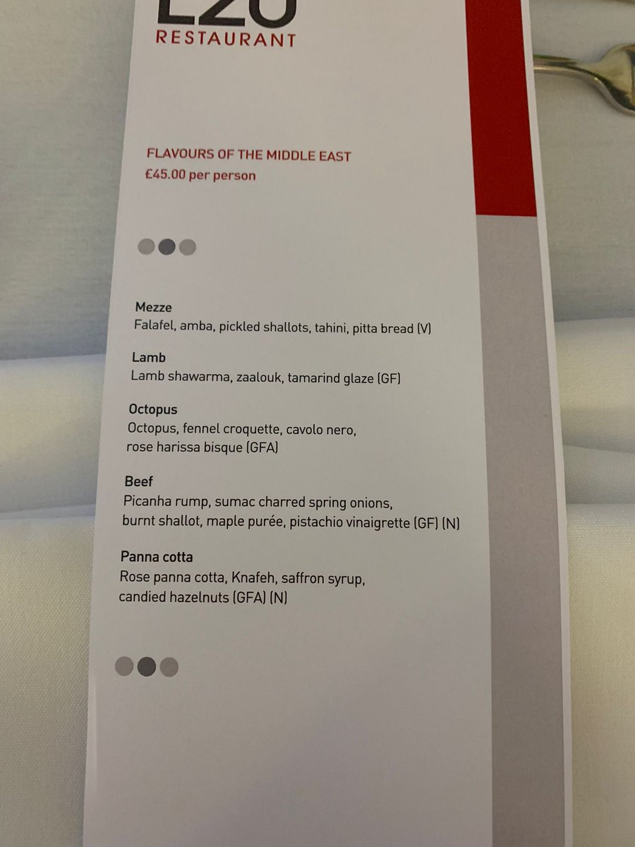TrishHadden's tweet photo. What an amazing night @L20HotelSchool with their chef and students showcasing flavours of the Middle East.  Students foh 🙌 and chefs a superb meal.  The menu, flavours exceptional and special mention, the octopus, wow! https://t.co/yhYquabJw4