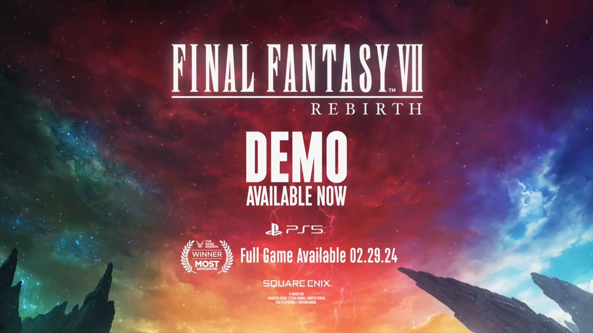 State of Play speziell zu FF VII Rebirth, Demo ab 07.02.2024 verfügbar cetraconnection.net/2024/02/state-…