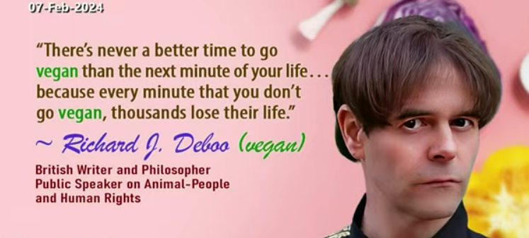 choopixie's tweet photo. "There's never a better time to go #vegan than the next minute of your life... because every minute that you don't go vegan, thousands lose their life." ~Richard J. Deboo

#writer #philosopher #AnimalRights #HumanRights #lifestyle #GoVegan #WritingCommunity https://t.co/3jEjd3MhjW
