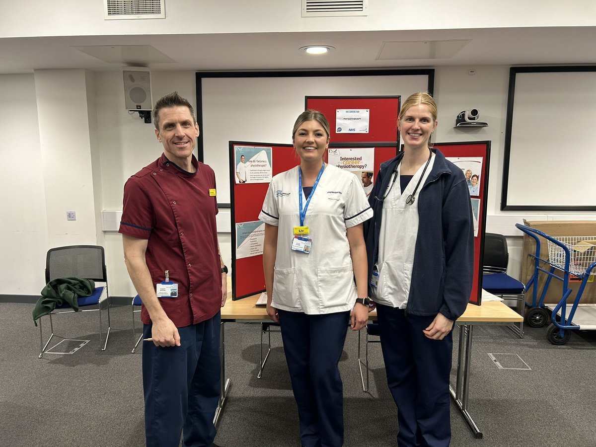Great afternoon representing OT and Physio at the RDUH apprenticeship event. Some lovely people met and great conversations had. Brilliant support from our level 3 OT students too - thank you. @RDE_PTandOT