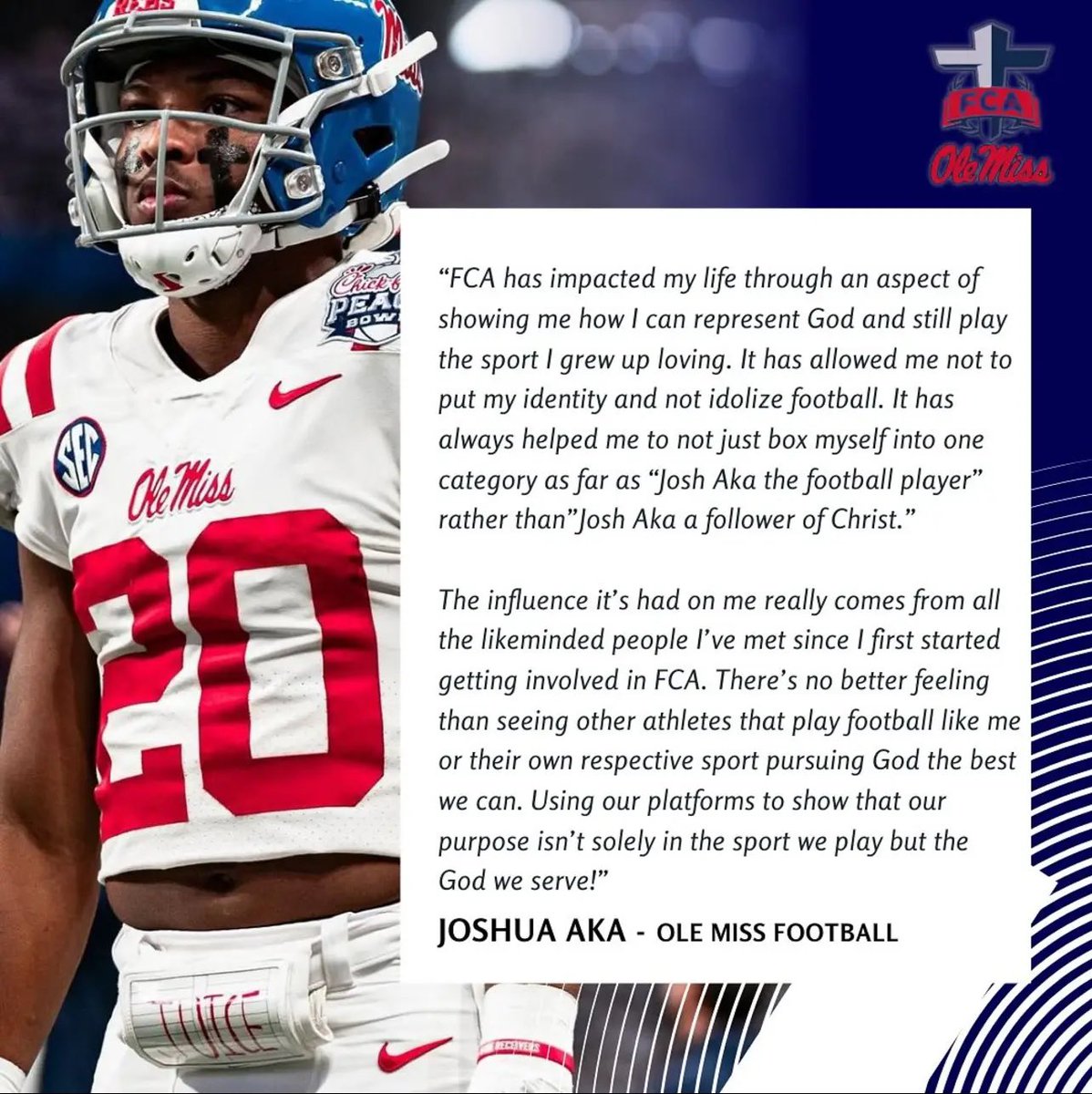 Who we are is found in who we belong to! @OleMissFCA @joshuaaka13