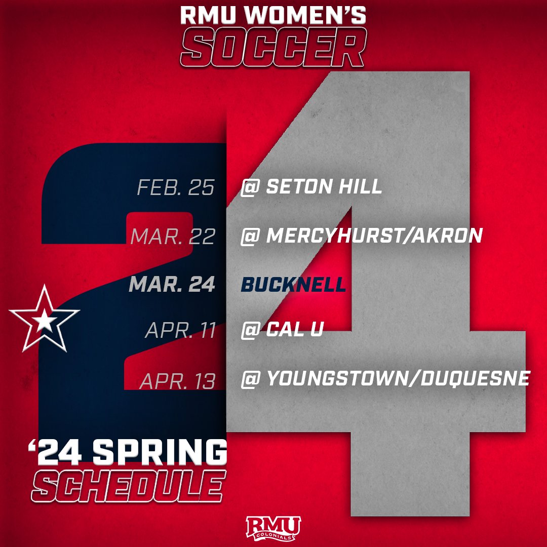 Spring is here⛅️

NEWS: RMU Women's Soccer Announces 2024 Spring Schedule

📰: tinyurl.com/vfddf69r

#BobbyMo #HLWSOC