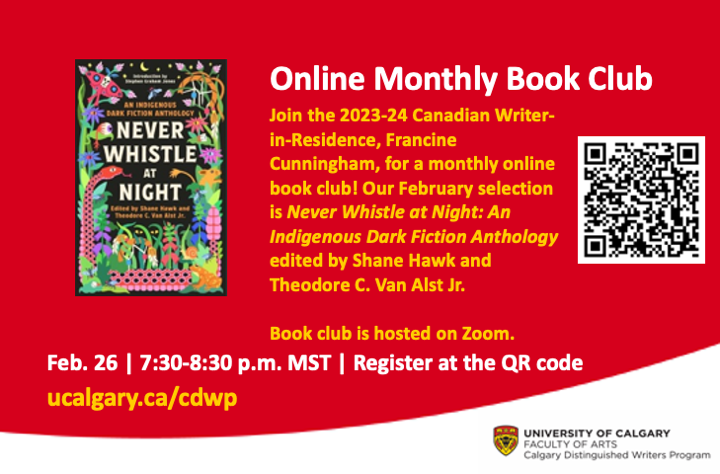CDWP_UCalgary's tweet photo. Our Writer-in-Residence's first Online Monthly Book Club meeting is coming up on February 26th! See the link below for more information and to register.
For more information about book club: https://t.co/N1njr4JTcR
We hope to see you there! https://t.co/c9ksJ3xEDZ