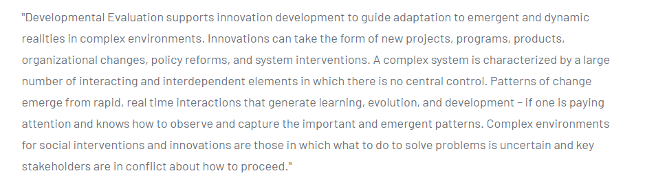 An important re-framing for how to gather evidence for #CBME implementation(s) moving forward. 

I had never heard of #developmentalevaluation but this is 🗝️ to embracing innovation uncertainty & complexity as so wonderfully outlined by @DrDeenaMHamza 

icenet.blog/2024/01/25/emb…