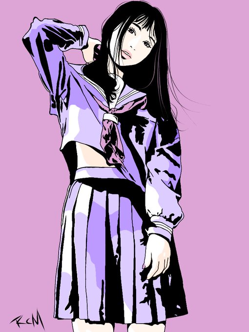「purple neckerchief」 illustration images(Latest｜RT&Fav:50)