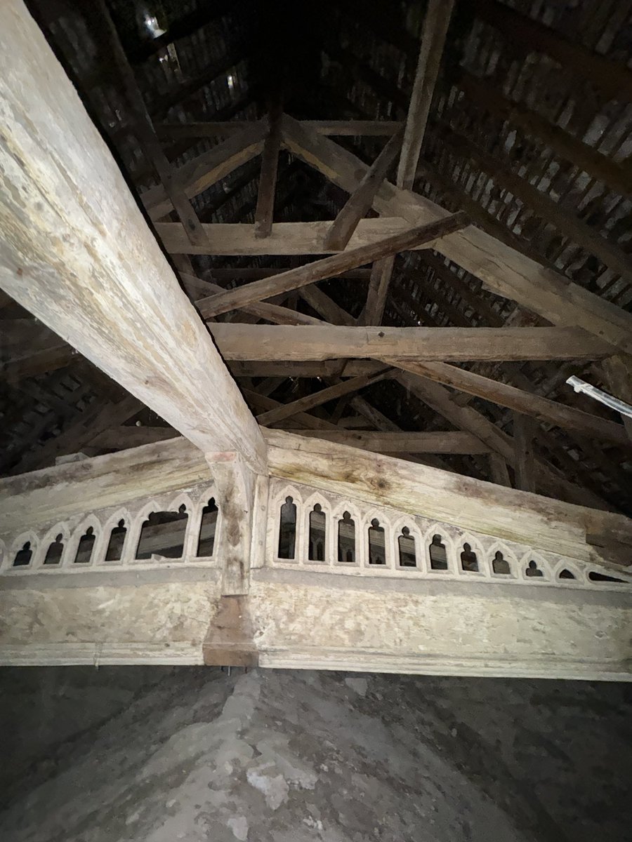 One of the great joys of the job is exploring areas most people don’t see. Brecon Cathedral presbytery roof shows three eras of different roofs from low pitched 16th century to the steep early 19th century and then the GG Scott even steeper pitch