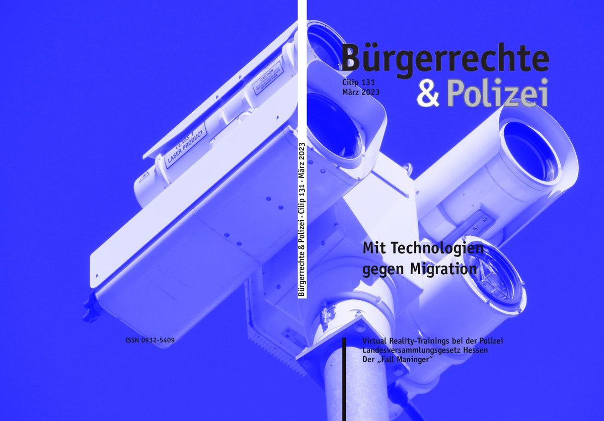 Sehr gute Veranstaltung zu Digitaler Kontrolle gegen Geflüchtete, die ihr jetzt auf YouTube nachschauen könnt.
Wir haben zu dem Thema jüngst ein eigenes Heft gemacht; viele der heute vorgestellten Technologien werden dort behandelt. 
Könnt ihr bestellen:
cilip.de/zeitschrift-be…